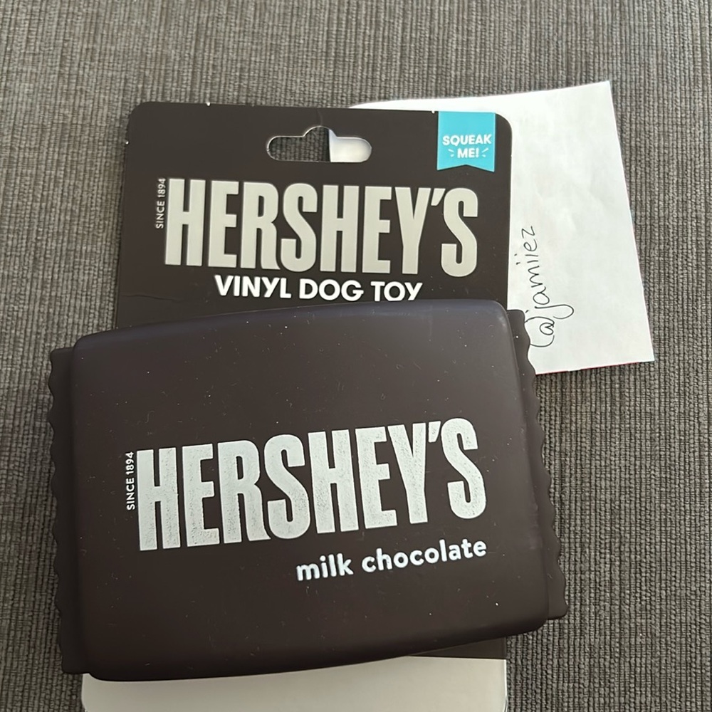 Hersheys Bar Vinyl Squeaking Dog Toy